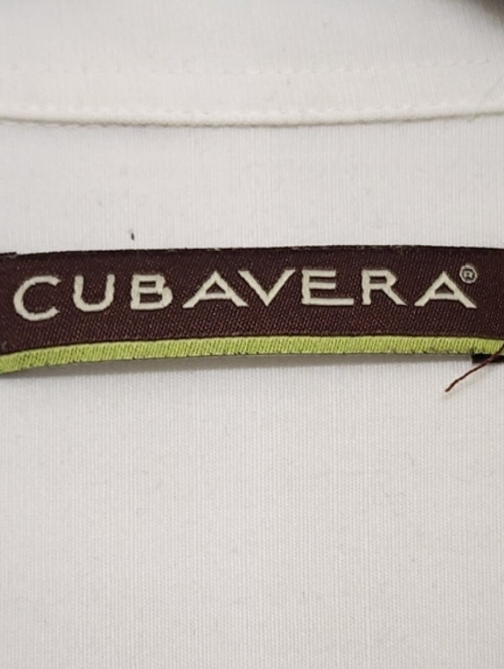 Vintage Cubavera Men's Retro Bowling Shirt XXL Off-White Sand Two-Tone Resort - Picture 8 of 10